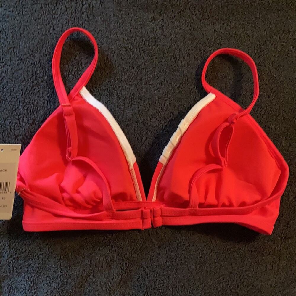 NWT Adidas Cross Back Bikini Top Neon Red - Sz 10 ♥️ - Picture 6 of 11